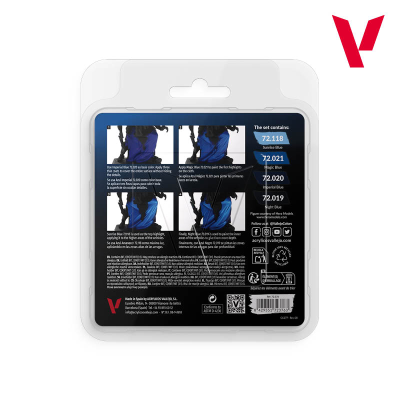 Blue Color Set 72.376 Set 4 x 18 ml