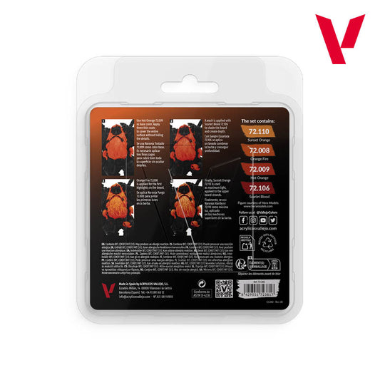 Orange Color Set 72.381 Set 4 x 18 ml