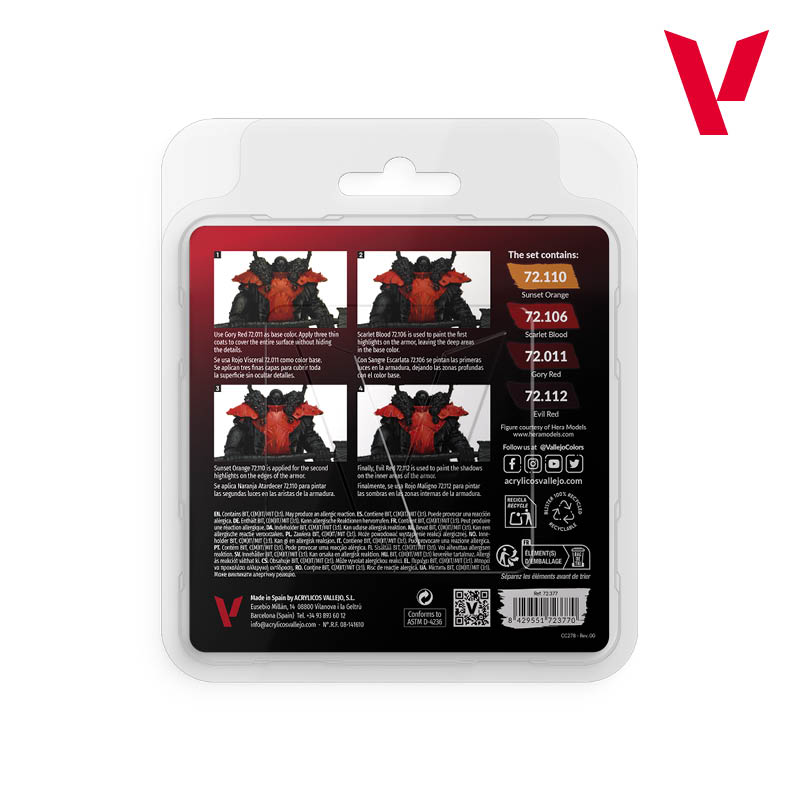 Red Color Set 72.377 Set 4 x 18 ml